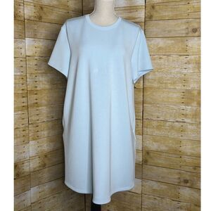MEMBERS MARK SANDWASHED SCUBA SOLID CREWNECK CASUAL EVERYDAY T-SHIRT DRESS XL